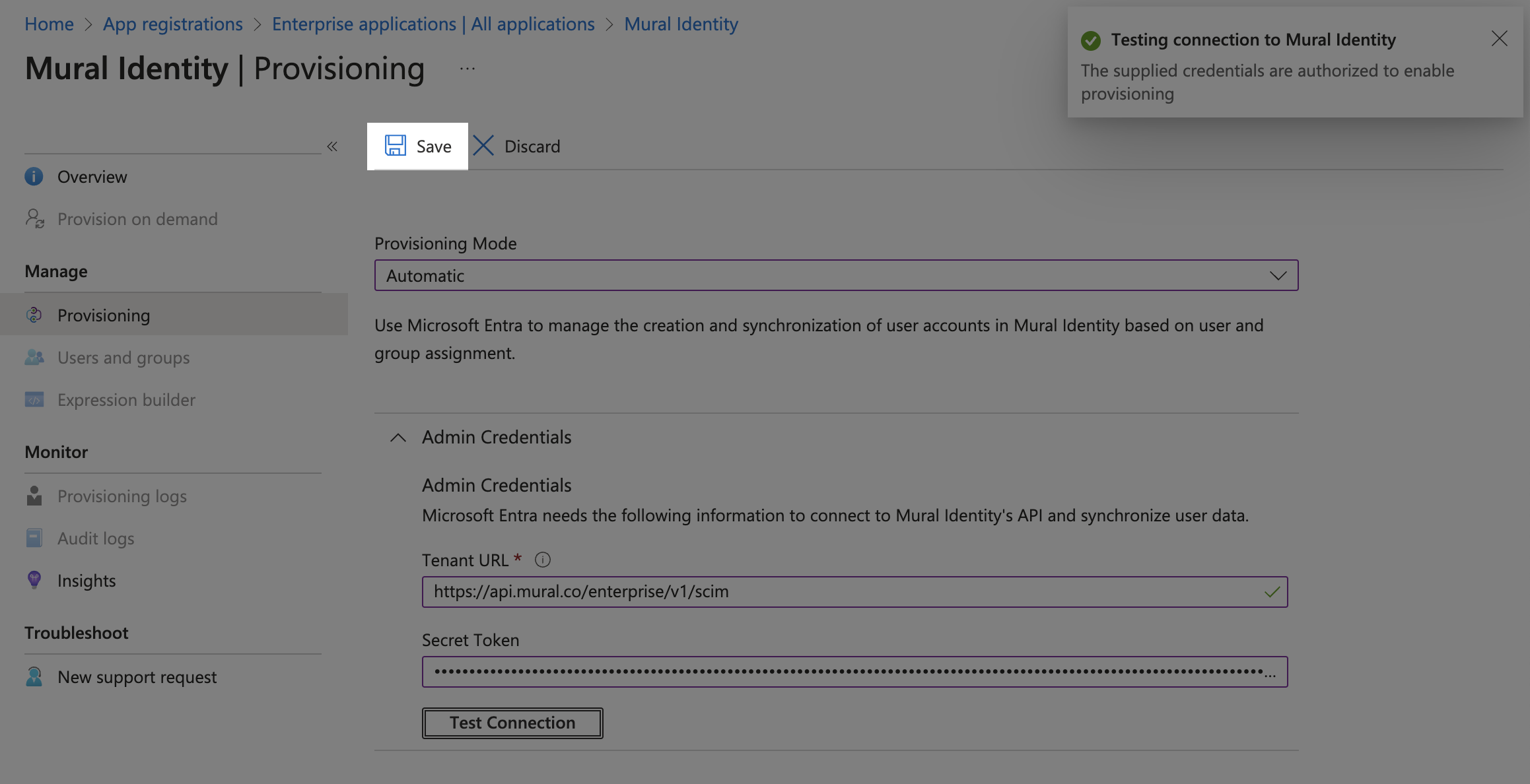 Automatic SCIM provisioning