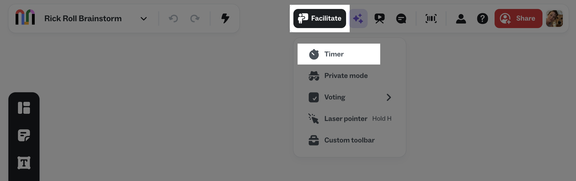 Use the timer to time-box activities
