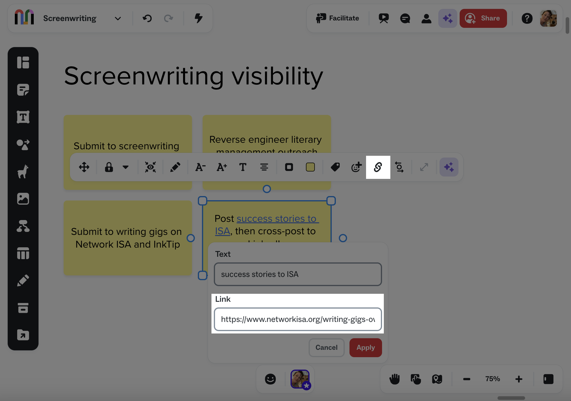 Hyperlink text