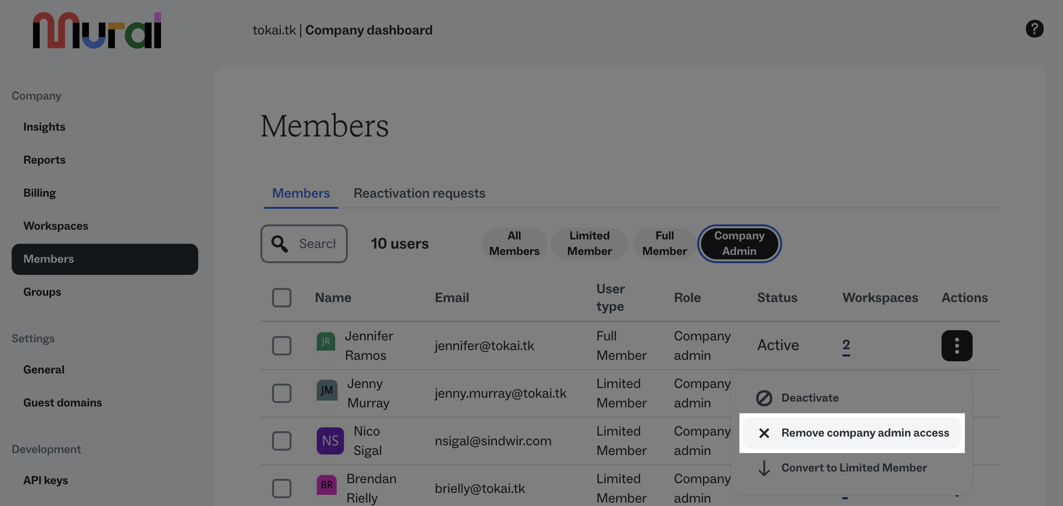 Add a company admin (Enterprise only)