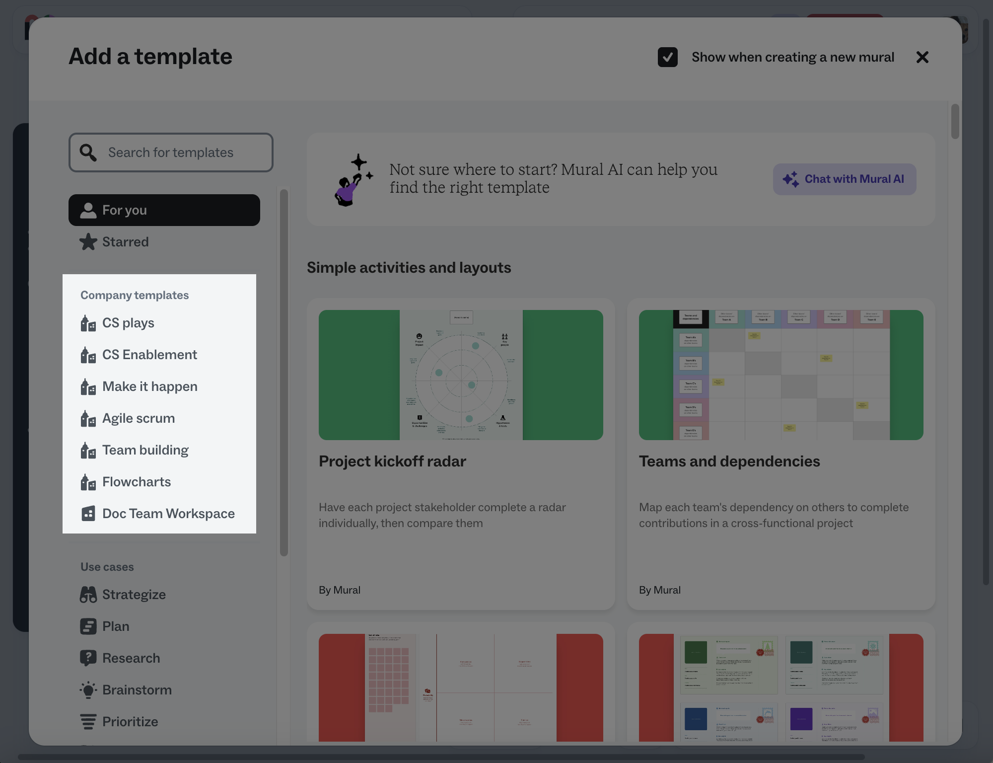 Company templates