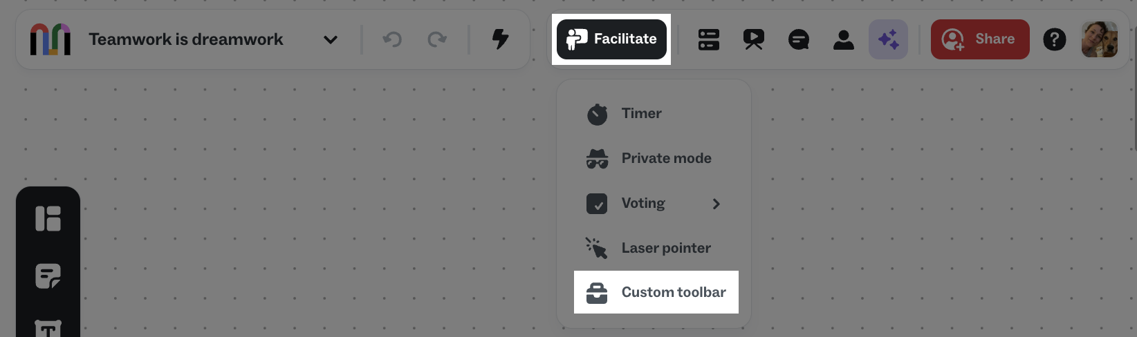 Custom toolbar