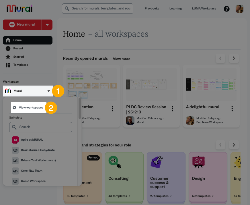 Create a new workspace